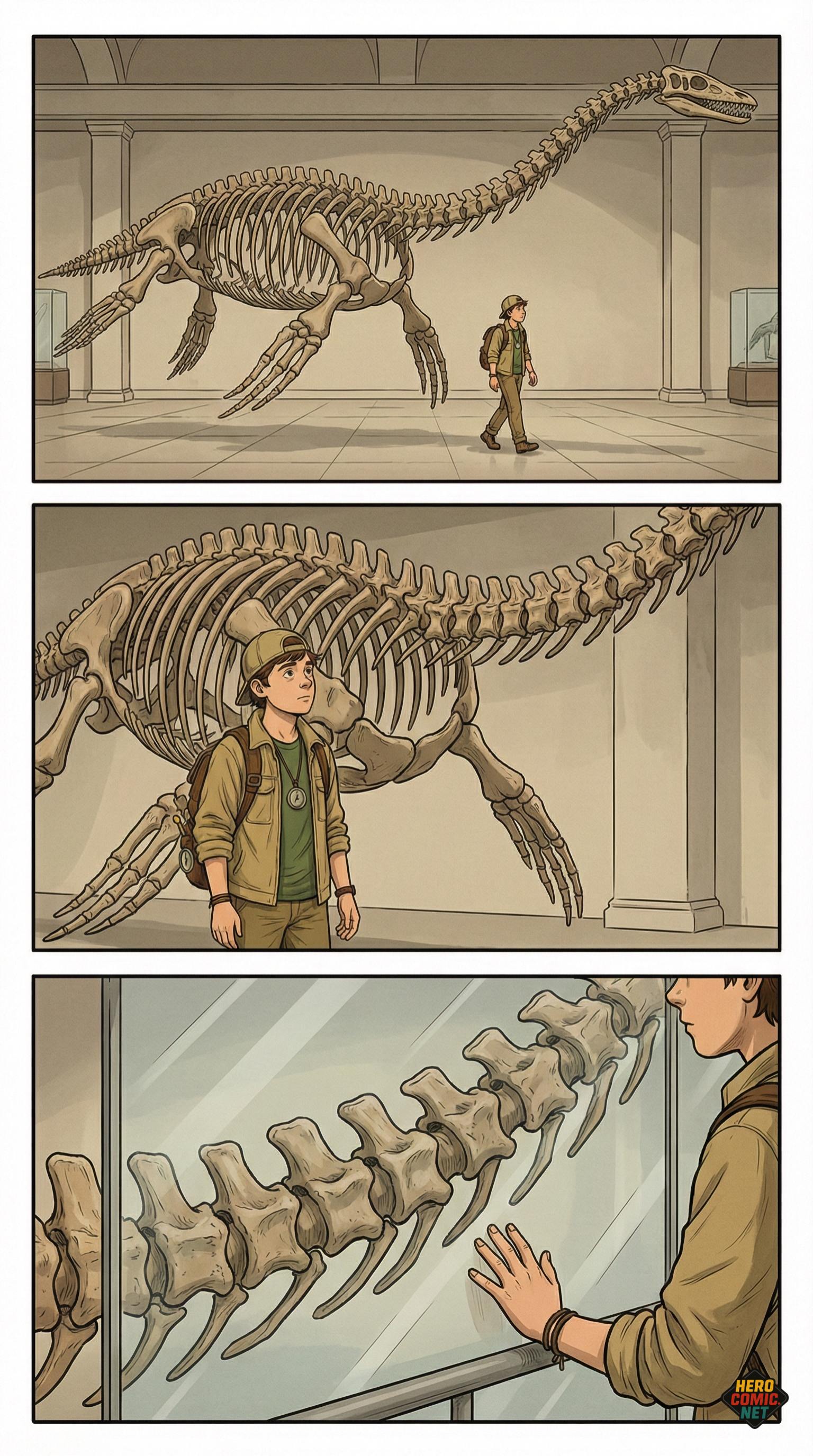 Faustino en el museo - El esqueleto completo